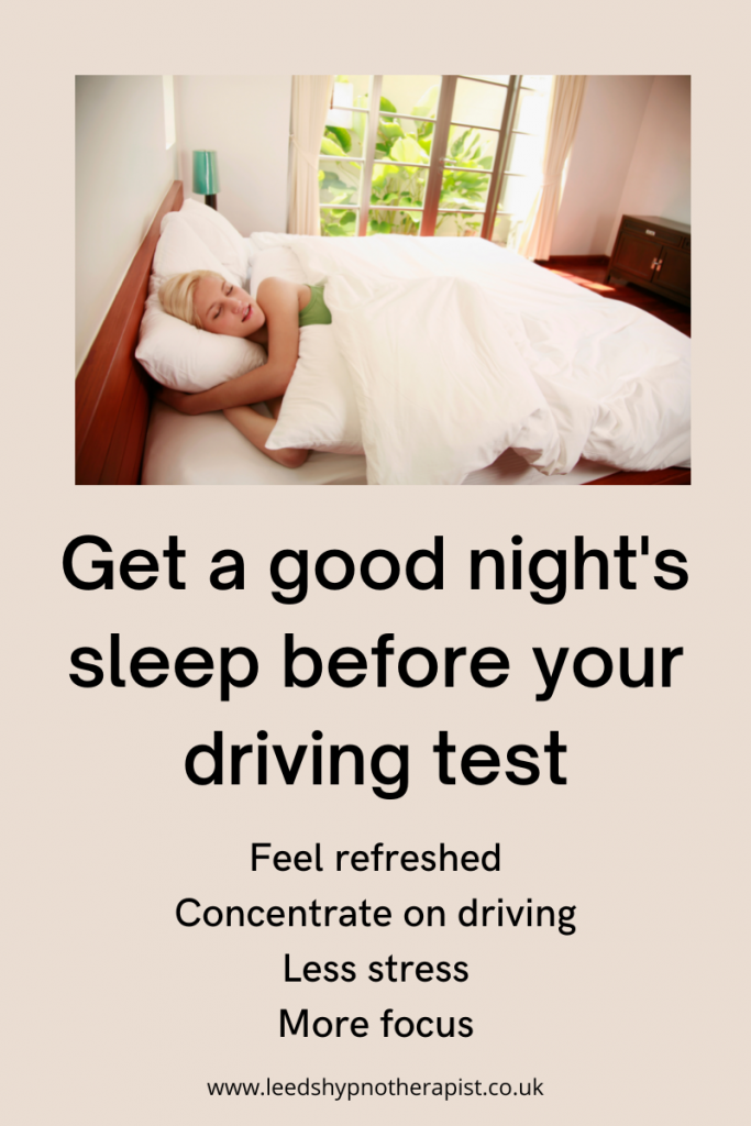 driving test nerves sleep